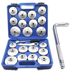 24 Pcs/Set Tampa Do Filtro De Óleo Remoção Chave Soquete Set Ratchet Spanner Tipo Copo Com Caso De Armazenamento Portátil Auto Acessórios Do Carro - Image 1