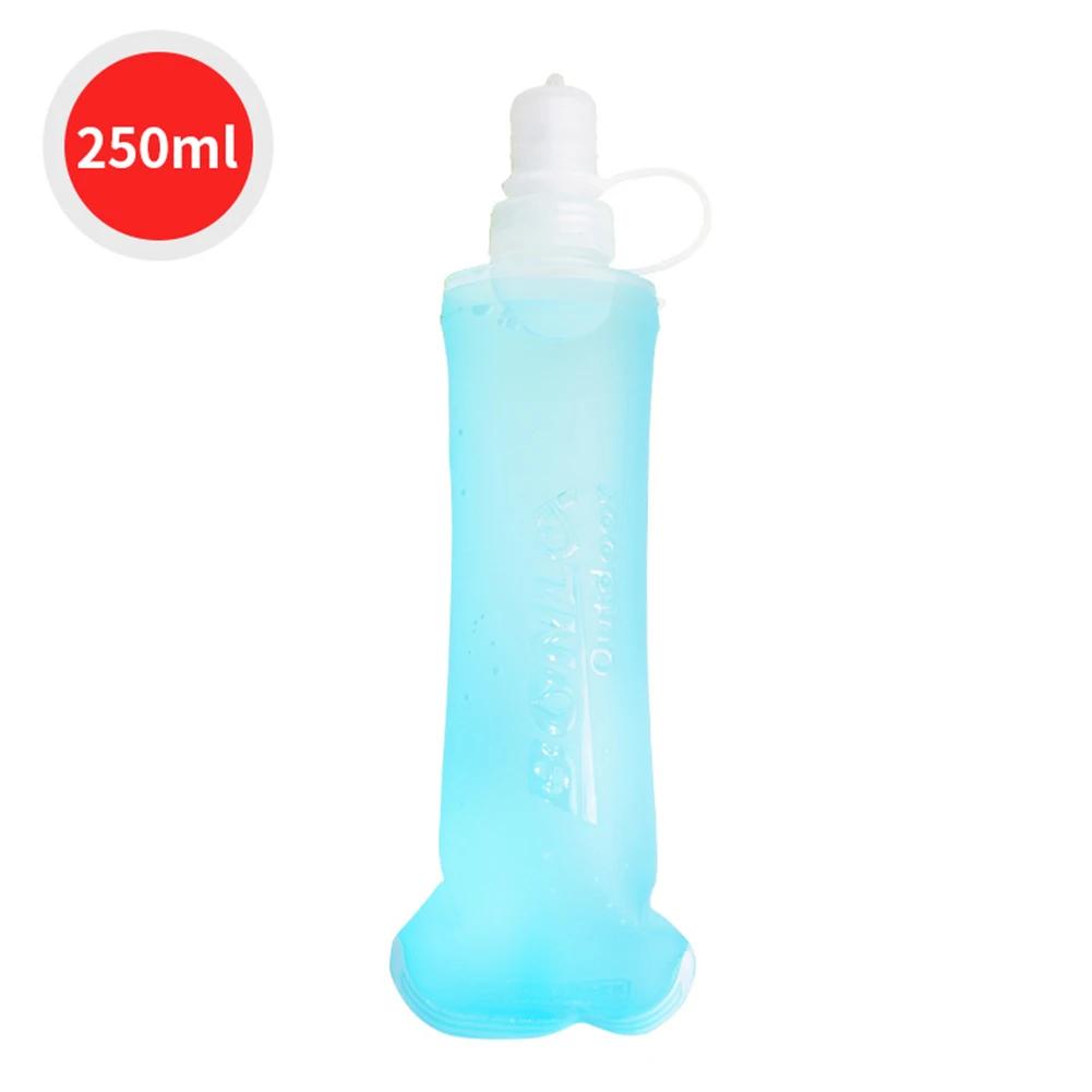 Garrafa de água macia dobrável com tampa, leve, bolsa de água dobrável para esportes ao ar livre, 250ml 500ml - Image 1