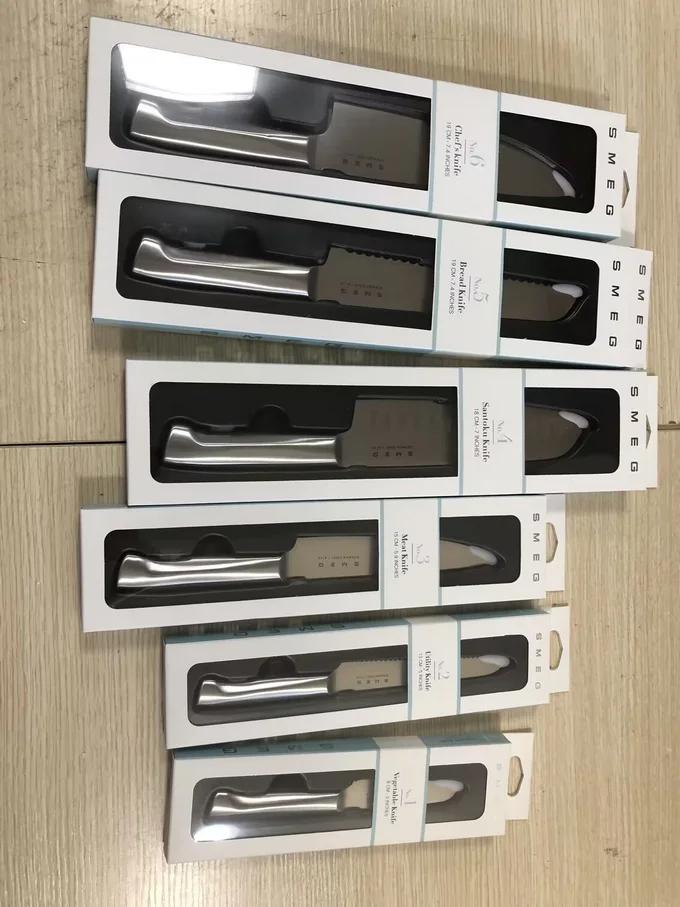 Conjunto De Ferramentas De Facas De Aço Inoxidável, Suporte De Cozinha, Bloco De Faca, 6Pcs - Image 1