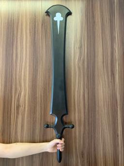 Anime Trevo Negro Asta Sun Tomahawk Espada, quebrado Prop Role Playing Arma, Perdido Modelo de Faca, PU Segurança, 1:1 - Image 6
