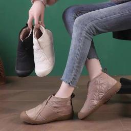 Mulheres simples sapatos de algodão de pelúcia quente botas de neve das mulheres leve confortável sapatos casuais no inverno botines para mujeres - Image 5
