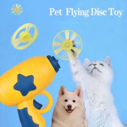 Lançamento interativo Pet Training Toy para Gatinho, Brinquedo engraçado do gato, Mini Disco Voador, Tiro Arma, Jogos de Perseguição, Brinquedos Gato, Pet Shop - Image 2