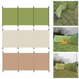 Parabrisas ao ar livre portátil tela de privacidade para acampamento piquenique churrasco verde amarelo branco acampamento pára-brisas - Image 5