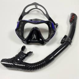 Máscara de mergulho profissional de silicone para homens e mulheres, óculos de natação à prova d'água UV, equipamento de snorkel, adultos - Image 1
