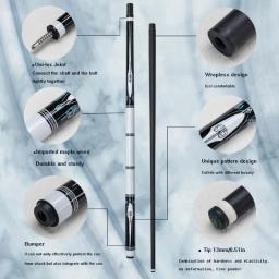 Taco de bilhar de carbono profissional de alta densidade Alta dureza Alta resistência Design elegante Inclui estojo Luvas Acessórios Vara de bilhar de bilhar de carbono premium - Image 6