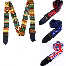 Correia de guitarra multi-cor cintos de guitarra ajustável impressão colorida tiras de guitarra de náilon baixo acústico acessórios de guitarra elétrica - Image 1