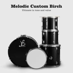 Kits de Bateria Elétrica para Adultos, Instrumentos de Percussão, 9 Ply, Poplar Madeira Conchas Material, Kits de Bateria para Iniciantes, 5 PCs - Image 3
