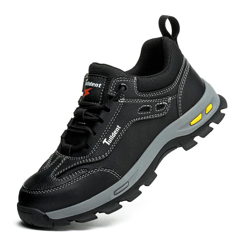 Novos sapatos de segurança masculinos, sapatos de trabalho resistentes a perfurações, sapatos de proteção masculinos, botas de trabalho resistentes ao desgaste botas táticas - Image 1