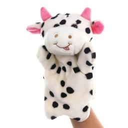 25cm animal mão fantoche brinquedos de pelúcia lobo vaca mão fantoches fingir educativo história boneca brinquedo - Image 5