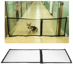 Porta de segurança transparente portátil para Pet, Barreira dobrável, Safe Mesh Gate, Cerca respirável para cão e gato, Cerca leve para interior e exterior - Image 1