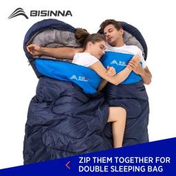 BISINNA Saco de dormir de acampamento ultraleve à prova d'água inverno quente envelope mochila sacos de dormir para viagens ao ar livre caminhadas - Image 2