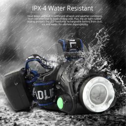 Led farol zoomable farol dc cabeça recarregável lâmpada à prova dwaterproof água cabeça lanterna 18650 para acampamento de emergência caminhadas - Image 2