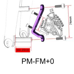 Pós-montagem para adaptador de montagem plana adaptador de freio a disco da bicicleta quadro garfo pm para fm a b pinça montagem para rotor 140/160/180mm - Image 3