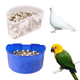 Copo de alimentação de plástico para animais de estimação, alimentador de pássaros, papagaio comida e água tigela, alimentação pendurada calha, copo à prova de respingos, pombos gaiola, gaiola alimentador ferramenta - Image 6