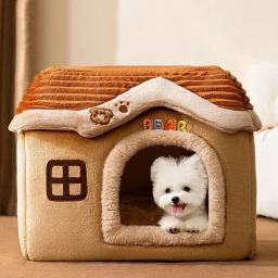 Casa dobrável com almofada, cama impermeável, suprimentos de tenda para cães pequenos e gatos, caverna do filhote de cachorro, ninho ao ar livre - Image 1