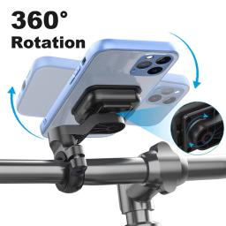 Suporte para telefone de bicicleta Rotação de 360 graus Suporte de sucção magnética forte Equipamento de equitação - Image 2