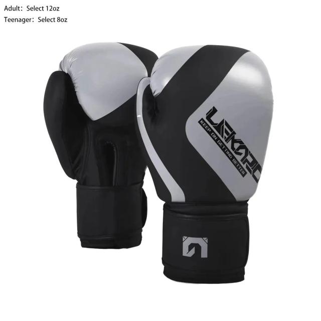 Luvas de Treinamento de Boxe Profissionais 12oz em PU Elástico para Homens e Mulheres - Muay Thai e Sanda