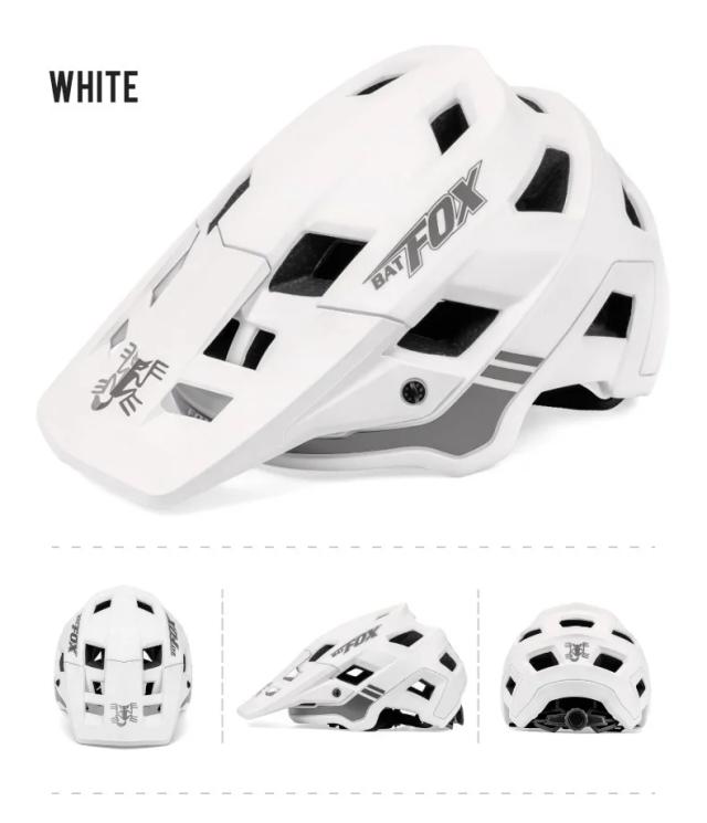 Capacete Ultralight Batfox MTB para Ciclismo em Estrada e Mountain Bike - Unissex e Integralmente Moldado