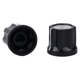 Botão de tom de guitarra, 6mm, buraco, baixo, preto, 10x12x4x2cm, tipo d, plástico, folha de alumínio, potenciômetro, 10 peças - Image 2