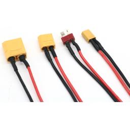 20cm xt30 xt60 xt90 t tomada carga levar a 4.0mm banana plugues carga cabo fio de silicone 14awg para lipo bateria - Image 2
