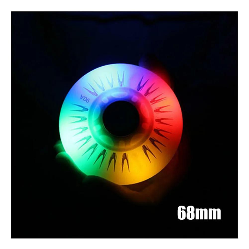 Rodas de skate inline com flash, 4 unidades, 90a, iluminação led, rodas flash, sapatos de patinação deslizantes, 80mm, 76mm, 72mm, 68mm - Image 1