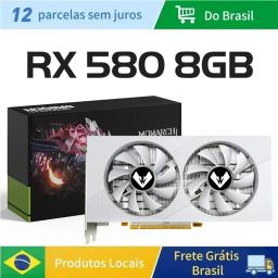 Soyo placas gráficas amd radeon rx580 2048sp 8g gddr5 256bit dvi dp placa de jogos de vídeo componentes do computador desktop gpu rx 580 - Image 2