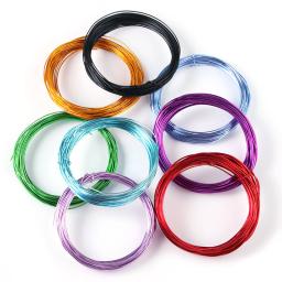 Fio de alumínio colorido para fazer ornamentos, material de artesanato diy, acessórios de busca artesanal, fio flexível, fio de alumínio redondo - Image 2