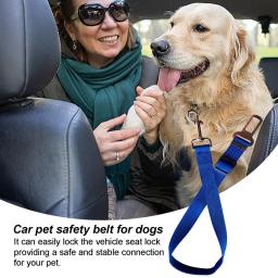 Auto Cintos de segurança do carro para animais de estimação, cinta ajustável, Buckle Clip, cinto de segurança, fácil controle - Image 2