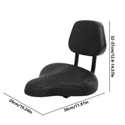 Selim de assento de bicicleta flexível e confortável, assento de bicicleta com encosto, acessórios de ciclismo para viagens diárias - Image 6