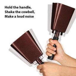 10 Polegada cowbell fabricantes de ruído instrumento musical percussão decorações ferro escola sinos mão com alça para jogos esportes - Image 2