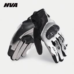 Luvas de couro para motociclismo masculino, equipamento protetor, respirável, verão, motocicleta, moto, motocross, ciclismo - Image 1