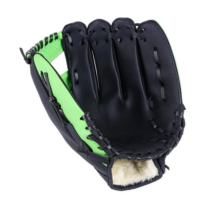 Luvas rebatidas couro PU, luvas softballs arremessador, luvas prática apanhador - Image 1