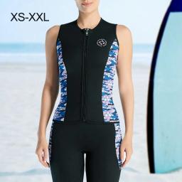 Colete de mergulho de neoprene feminino, terno molhado, top, sem mangas, térmico, maiô para esportes aquáticos, caiaque, canoagem, natação, surf - Image 4