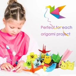 100 folhas/pacote origami papel dupla face cor origami diy kit para artesanato crianças adultos atividade aniversário presente de natal - Image 6