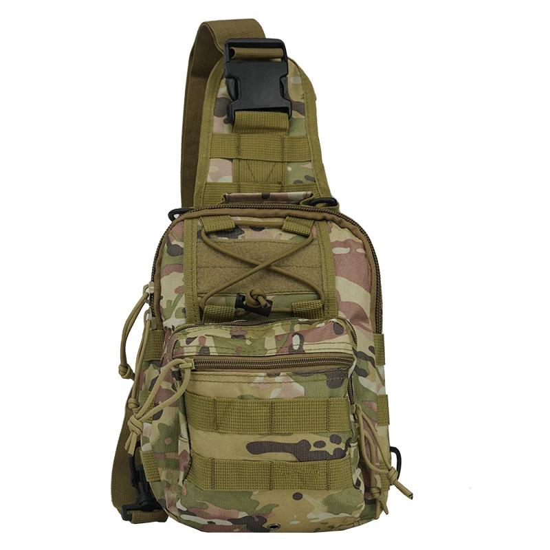 Saco de peito de caça tática, 600D, Mochila de camuflagem, Sacos de caça, Camping, Escalada, Caminhadas, Edc Molle Shoulder Pack - Image 1