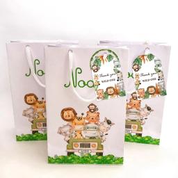Carton Animal Paper Tags, Embrulho de Etiquetas para Crianças, Artesanato DIY, Selva, Safari, Floresta Animal, Decorações de Festa de Aniversário, 48Pcs, Lote - Image 5