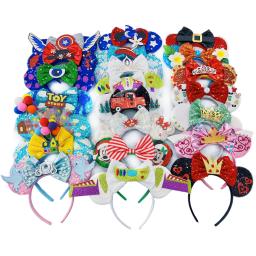 Mais recente festival festa mickey mouse orelhas bandana para crianças festival aranha morcego hairband crianças festa acessórios para o cabelo - Image 2