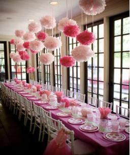 20cm 8 Polegada papel artificial pom pompons decoração tecido festa de casamento flores bolas pompom decoração para casa páscoa mariage - Image 5