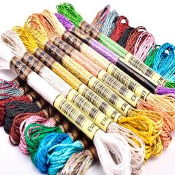 Fios para bordado diy de cores aleatórias, 50 peças de fios de seda para bordado e costura semelhantes aos fios da linha. - Image 1