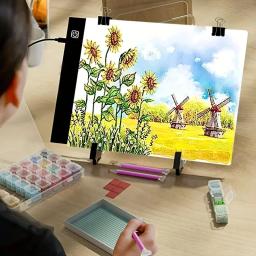A4 LED Light Pad Desenho Cópia Board, DIY Kits de Pintura Diamante, USB Powered Light Pad, Brilho Ajustável, Art Supplies, 1Pc - Image 2