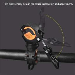 Suporte Seguro Multi-funcional Ajustável, Borracha Conveniente, Rotação de 360 Graus, Caça Acessórios Da Bicicleta, Frente - Image 5