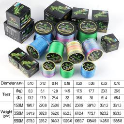Sougayilang-multifilament trançado linha de pesca, multicolor fio x4/x8/x12, super forte, 550m, 350m, 150m - Image 2