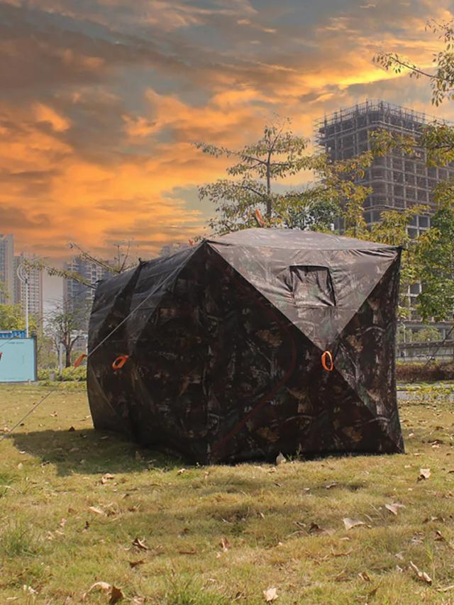 Barraca Multi Pessoas para Acampamento com Camuflagem, Observação de Pássaros e Perspectiva Unidirecional em Excursões Espaciais