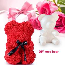 Poliestireno Isopor Urso, Molde de urso branco para casamento, Dia dos Namorados, Decoração para casa - Image 3