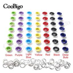 100 pçs buraco colorido 5mm ilhós de metal com ilhó para leathercraft diy scrapbooking sapato cinto boné saco tag roupas acessórios - Image 3