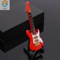 Mini guitarra elétrica com estojo e suporte, Decoração modelo, Instrumentos musicais - Image 5