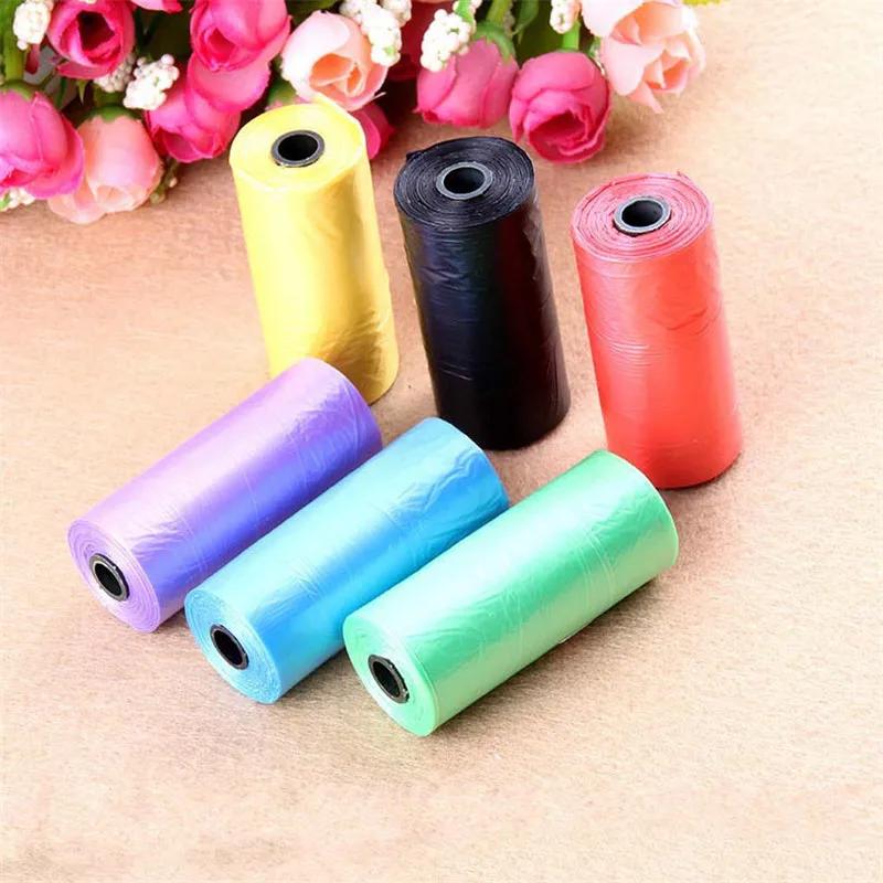 20 pces/sacos de cocô do animal de estimação do rolo lixo saco pegar saco limpo distribuidor coletor recarga eco-friendly portadores pooper scoopers sacos - Image 1
