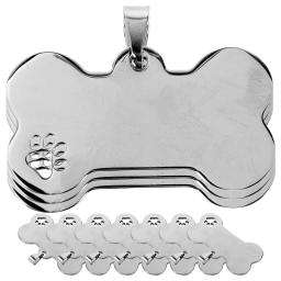 Etiquetas personalizadas para animais de estimação, encantos gravados do colar do cão, etiquetas de identificação para cães, 10 pcs - Image 1
