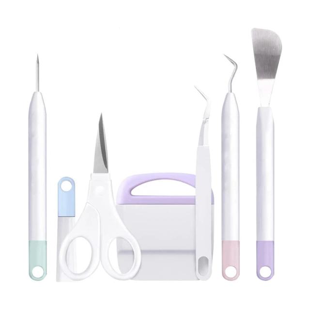 Kit Completo de Ferramentas para Corte de Vinil: Acessórios DIY para Projetos de Artesanato com Silhouette e Tesoura Oracal