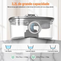 Newpet 108oz/3.2L Cat Water Dispenser de aço inoxidável para animais de estimação com filtro Bomba silenciosa Fonte automática para bebedouro de cães e gatos - Image 6